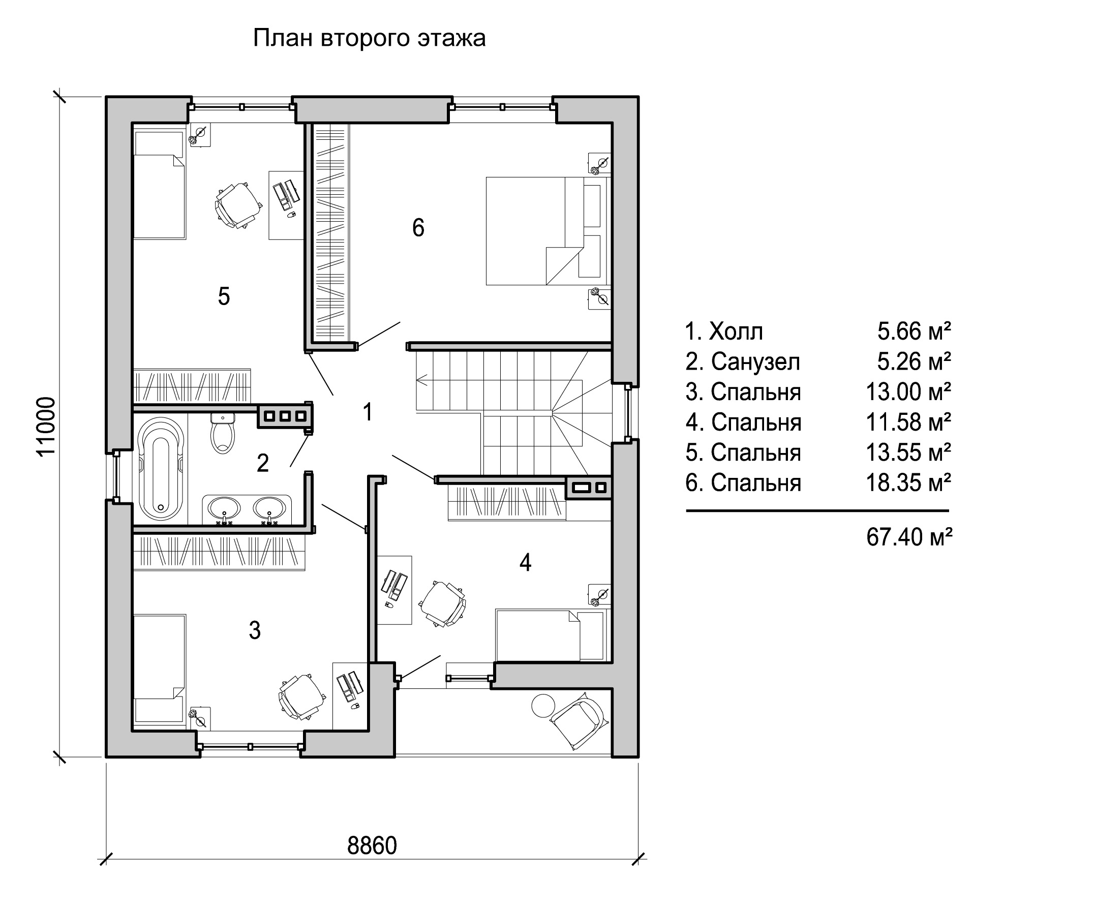 Планировка дома 140м2 двухэтажный